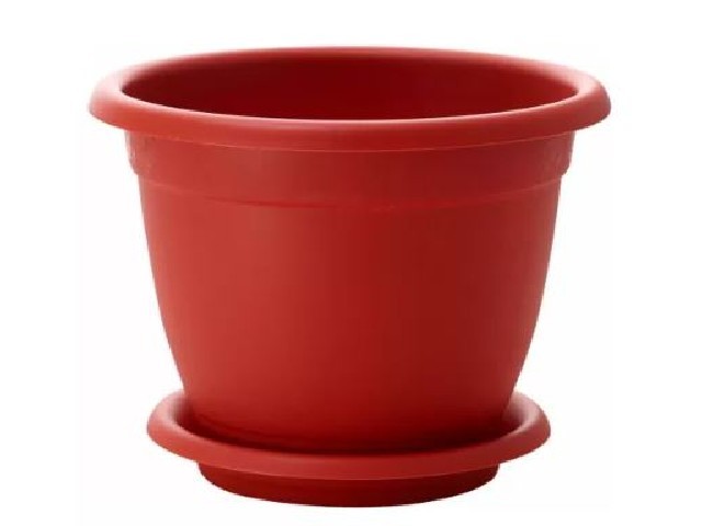 Горшок для цветов Борнео D 240 mm, 4,4л с подставкой №5 терракотовый